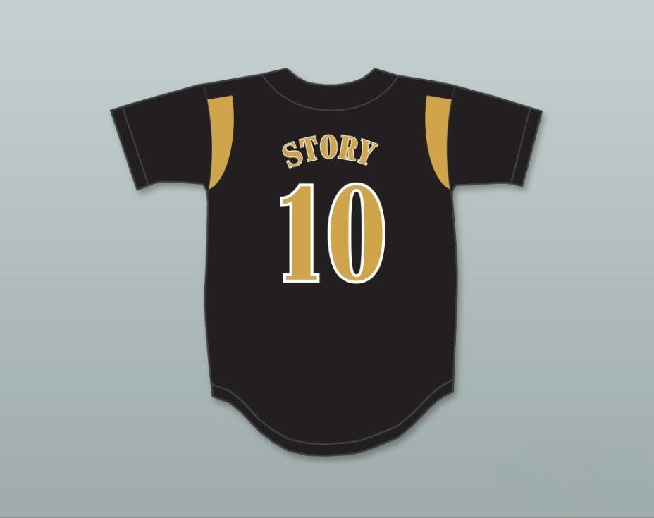 Custom Any Name Number TREVOR STORY 10  HIGH SCHOOL TIGERS BLACK BASEBALL JERSEY 2 Top Stitched S-6XL