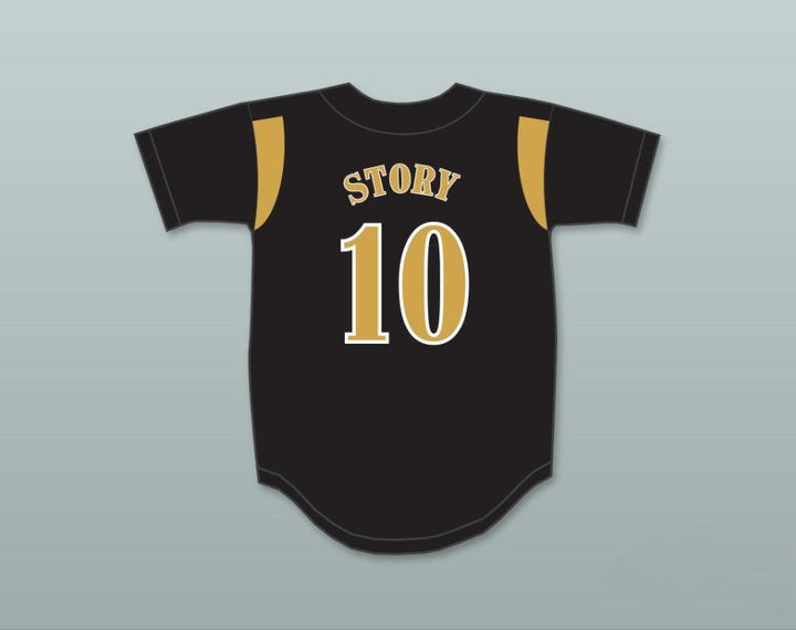 Custom Any Name Number TREVOR STORY 10  HIGH SCHOOL TIGERS BLACK BASEBALL JERSEY 2 Top Stitched S-6XL