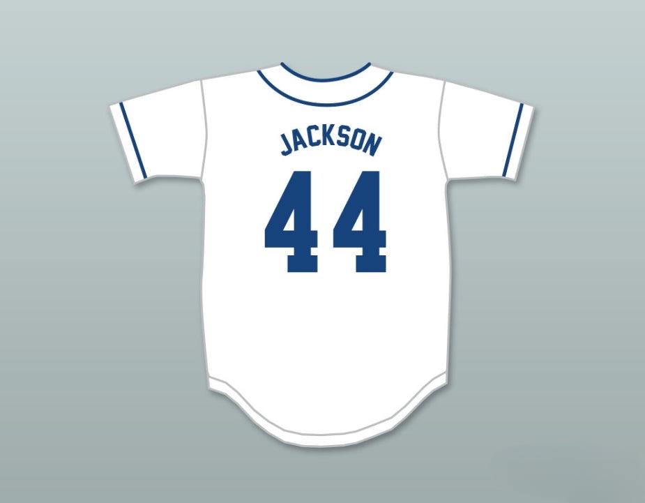 Custom Any Name Number REGGIE JACKSON 44 CHELTENHAM HIGH SCHOOL PANTHERS WHITE BASEBALL JERSEY 2 Top Stitched S-6XL