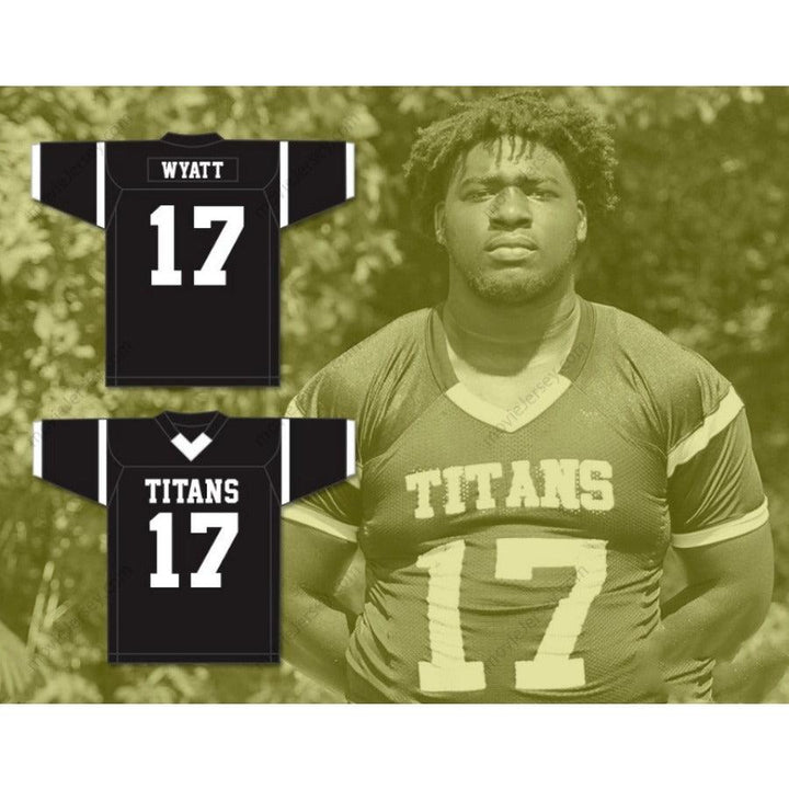 CUSTOM ANY Name Number DEVONTE WYATT 17 TOWERS HIGH SCHOOL TITANS Football Jersey Top Stitched S-6XL