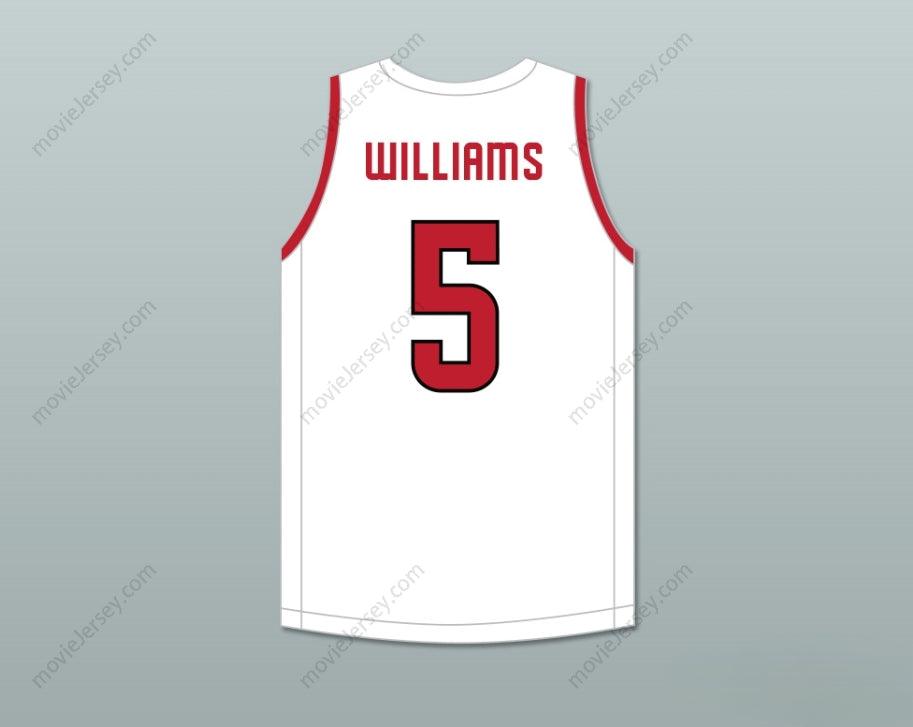 CUSTOM ANY Name Number ROBERT WILLIAMS III 5 NORTH CADDO HIGH SCHOOL TITANS WHITE BASKETBALL JERSEY 2 Top Stitched S-6XL