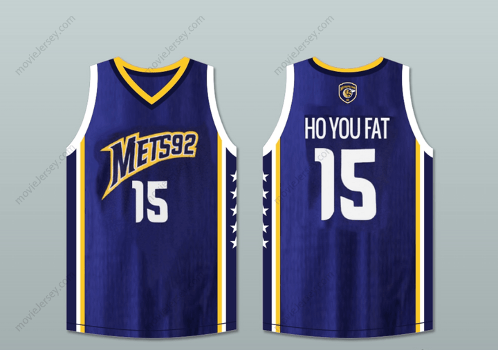 Custom Any Name Number Steeve Ho You Fat 15 Metropolitans 92 Navy Blue Basketball Jersey 1 Top Stitched S-6XL