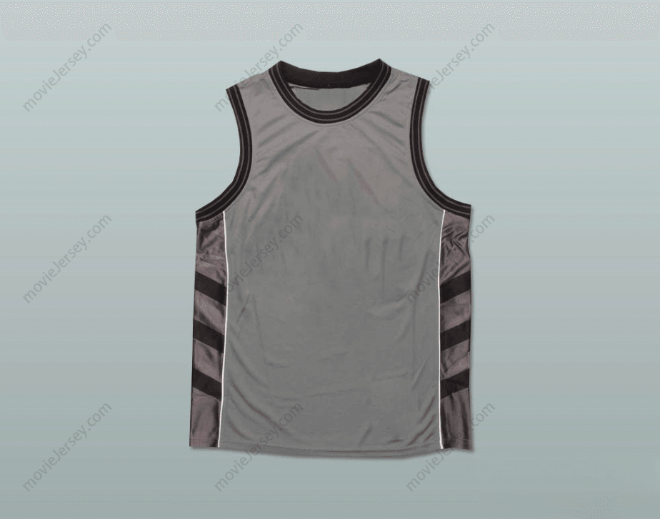 CUSTOM ANY Name Number PLAIN BASKETBALL JERSEY GREY-BLACK-WHITE Top Stitched S-6XL