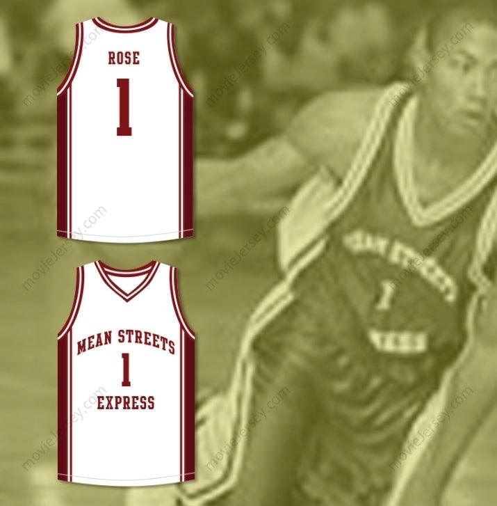 CUSTOM ANY Name Number DERRICK ROSE 1 MEAN STREETS EXPRESS BASKETBALL JERSEY AAU Top Stitched S-6XL