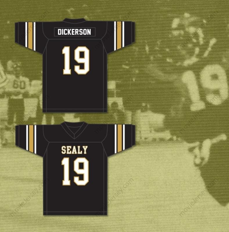 CUSTOM ANY Name Number ERIC DICKERSON 19 SEALY HIGH SCHOOL TIGERS BLACK FOOTBALL JERSEY Top Stitched S-6XL