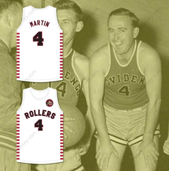 CUSTOM ANY Name Number DINO MARTIN 4 PROVIDENCE STEAMROLLERS WHITE BASKETBALL JERSEY WITH PATCH 1 Top Stitched S-6XL