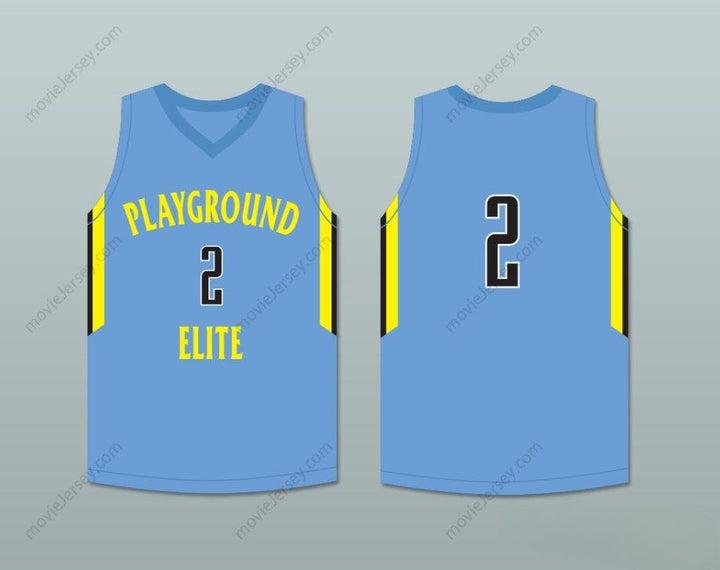 CUSTOM ANY Name Number PLAYER 2 PLAYGROUND ELITE  LIGHT BLUE BASKETBALL JERSEY Top Stitched S-6XL