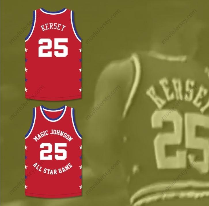 CUSTOM ANY Name Number JEROME KERSEY 25 MAGIC JOHNSON ALL STAR GAME RED BASKETBALL JERSEY 1990 MIDSUMMER NIGHT'S MAGIC CHARITY EVENT Top Stitched S-6XL