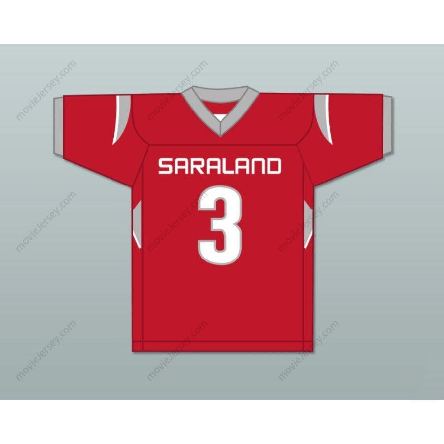 CUSTOM ANY Name Number VELUS JONES JR. 3 SARALAND HIGH SCHOOL SPARTANS Football Jersey Top Stitched S-6XL