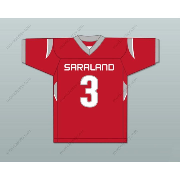 CUSTOM ANY Name Number VELUS JONES JR. 3 SARALAND HIGH SCHOOL SPARTANS Football Jersey Top Stitched S-6XL