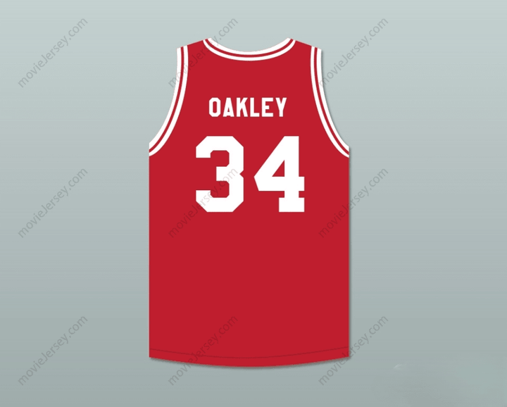 CUSTOM ANY Name Number CHARLES OAKLEY 34 PUSH EXCEL PRO BASKETBALL CLASSIC RED BASKETBALL JERSEY 1988 CHARITY EVENT Top Stitched S-6XL