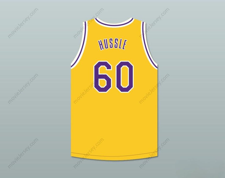 CUSTOM ANY Name Number NIPSEY HUSSLE 60 CRENSHAW YELLOW BASKETBALL JERSEY 1 Top Stitched S-6XL