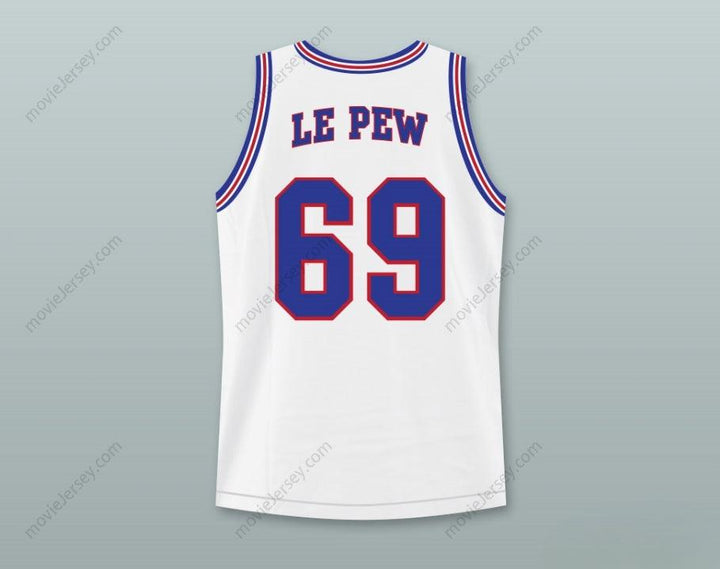 CUSTOM ANY Name Number PEPÉ LE PEW 69 TUNE SQUAD BASKETBALL JERSEY WITH SPACE JAM PATCH Top Stitched S-6XL