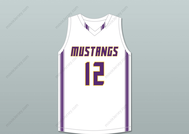 Custom Any Name Max Christie 12 Rolling Meadows High School Mustangs White Basketball Jersey 2 Top Stitched S-6XL