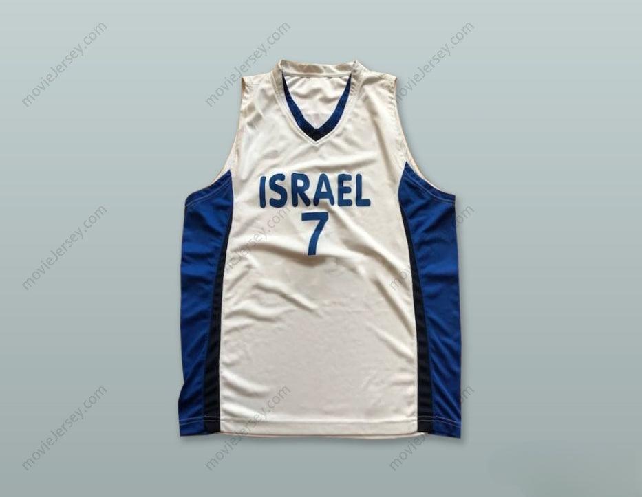 CUSTOM ANY Name Number GAL MEKEL 7 ISRAEL WHITE BASKETBALL JERSEY Top Stitched S-6XL