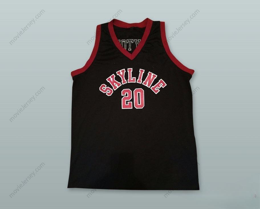 CUSTOM ANY Name Number GARY PAYTON 20 SKYLINE HIGH SCHOOL BASKETBALL JERSEY BLACK Top Stitched S-6XL