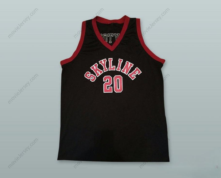 CUSTOM ANY Name Number GARY PAYTON 20 SKYLINE HIGH SCHOOL BASKETBALL JERSEY BLACK Top Stitched S-6XL