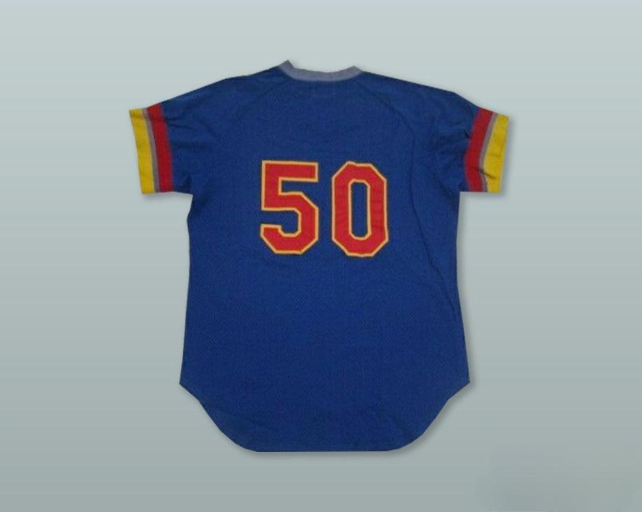 Custom Any Name Number CALGARY CANNONS 50 BLUE BASEBALL JERSEY Top Stitched S-6XL