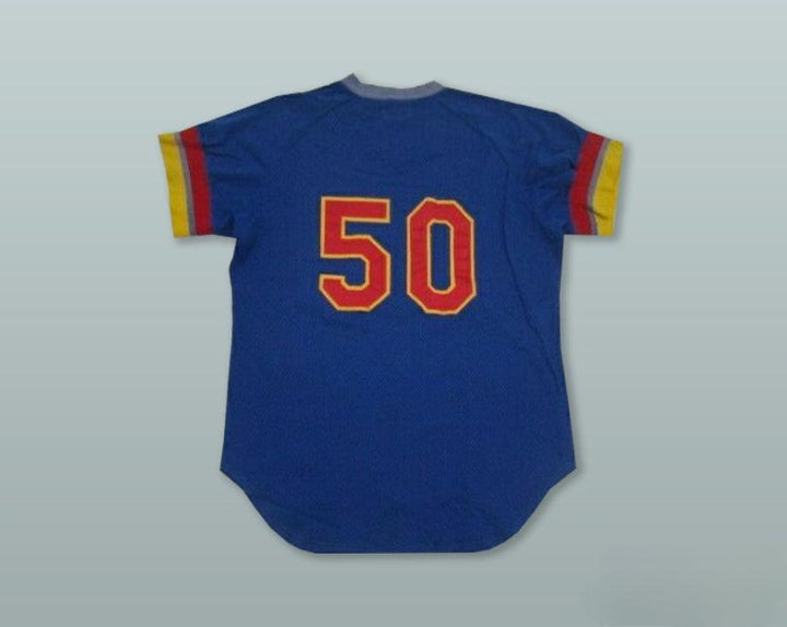 Custom Any Name Number CALGARY CANNONS 50 BLUE BASEBALL JERSEY Top Stitched S-6XL
