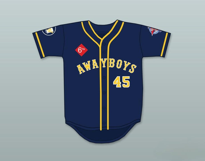Custom Any Name Number BELLE 45 AWAYBOYS BASEBALL JERSEY 6TH ANNUAL ROCK N' JOCK SOFTBALL CHALLENGE 1995 Top Stitched S-6XL