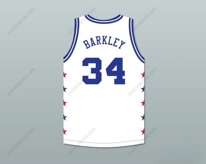CUSTOM ANY Name Number CHARLES BARKLEY 34 MAGIC JOHNSON ALL STAR GAME WHITE BASKETBALL JERSEY 1986 MIDSUMMER NIGHT'S MAGIC CHARITY EVENT Top Stitched S-6XL