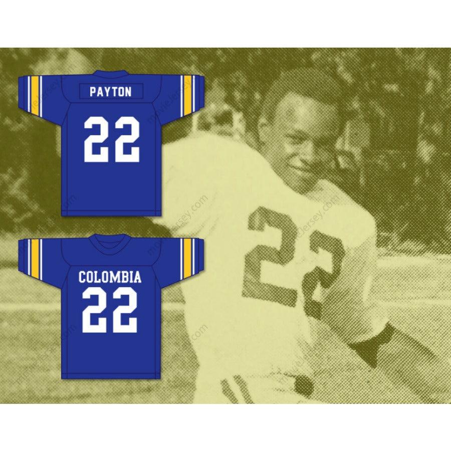 CUSTOM ANY Name Number WALTER PAYTON 22 COLUMBIA HIGH SCHOOL WILDCATS BLUE FOOTBALL JERSEY Top Stitched S-6XL