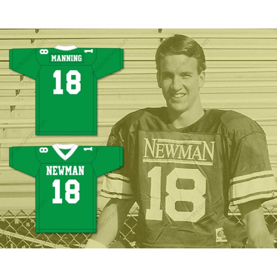 CUSTOM Name PEYTON MANNING 18 ISIDORE NEWMAN HIGH SCHOOL WHITE FOOTBALL JERSEY Top Stitched S-6XL