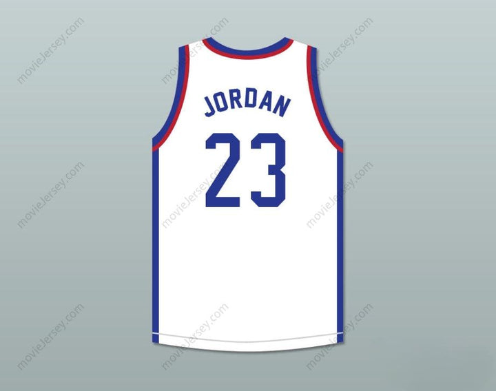 CUSTOM ANY Name Number MICHAEL  23 LARRY'S GAME WHITE BASKETBALL JERSEY 1988 CHARITY EVENT Top Stitched S-6XL