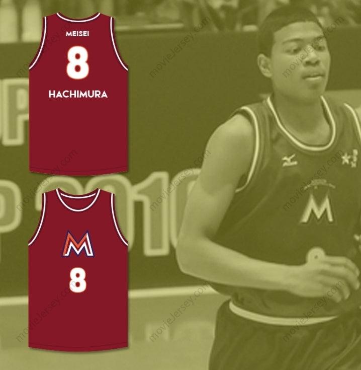 CUSTOM ANY Name Number RUI HACHIMURA 8 MEISEI HIGH SCHOOL MAROON BASKETBALL JERSEY 2 Top Stitched S-6XL