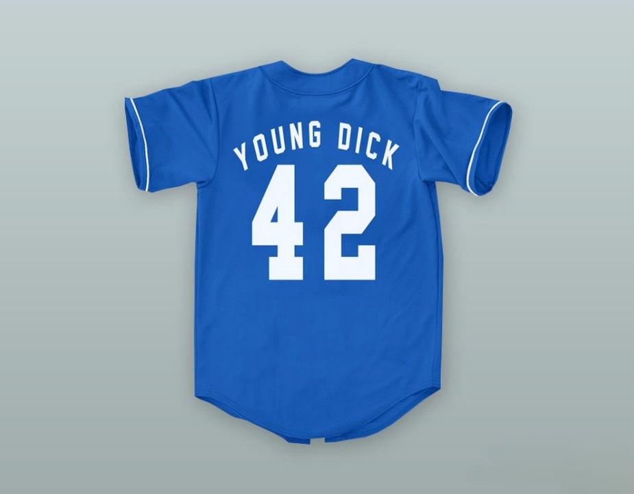 Custom Any Name Number LIL DICKY 42 BLUE BASEBALL JERSEY Top Stitched S-6XL