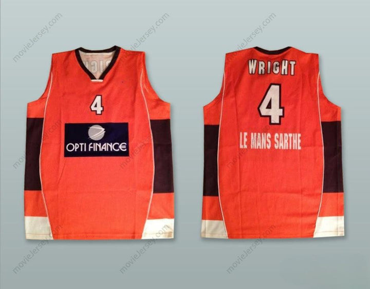 CUSTOM ANY Name Number WRIGHT 4 FRANCE ORANGE BASKETBALL JERSEY Top Stitched S-6XL