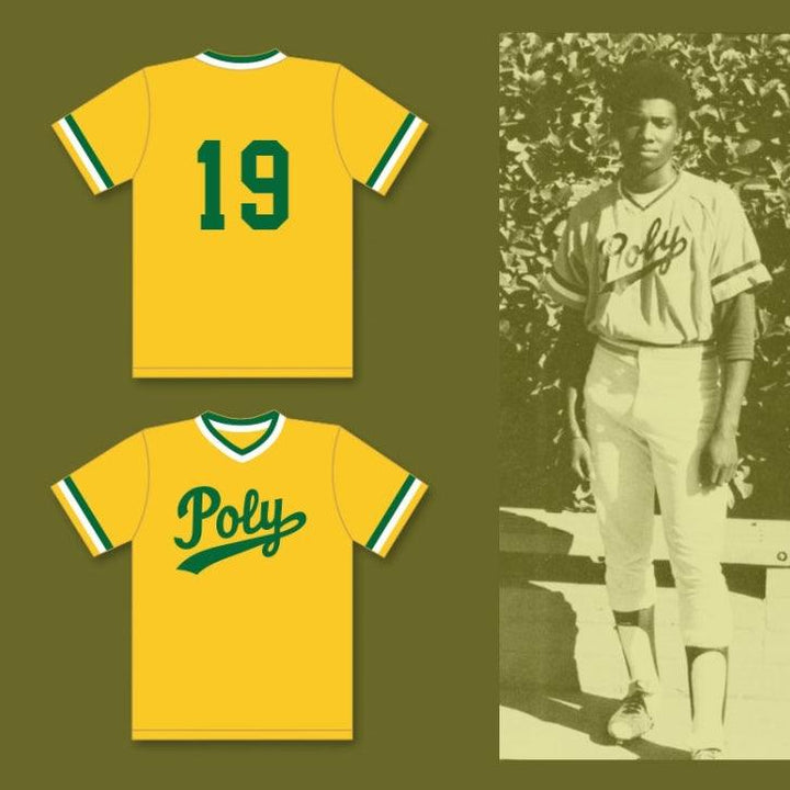 Custom Any Name Number TONY GWYNN 19   POLYTECHNIC HIGH SCHOOL JACKRABBITS YELLOW BASEBALL JERSEY 1 Top Stitched S-6XL