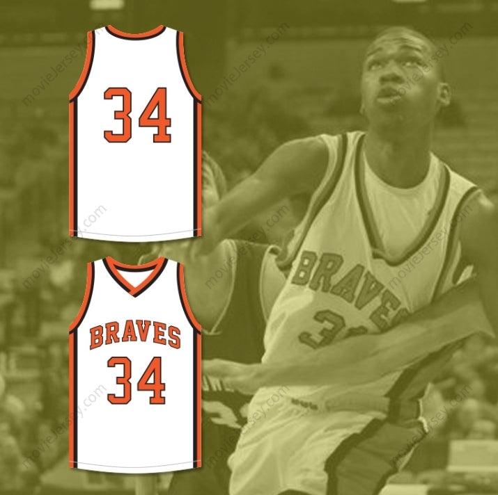 CUSTOM ANY Name Number OTTO PORTER JR. 34 SCOTT COUNTY CENTRAL HIGH SCHOOL BRAVES WHITE BASKETBALL JERSEY 1 Top Stitched S-6XL
