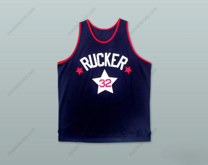 CUSTOM ANY Name Number 1975 RUCKER PARK NYC 32 DARK BLUE BASKETBALL JERSEY Top Stitched S-6XL