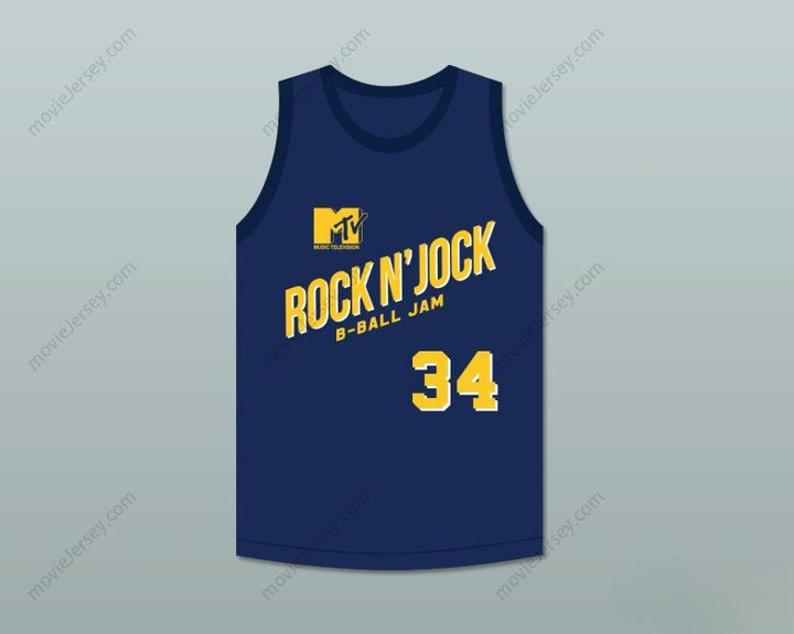 CUSTOM ANY Name Number JEFF AMENT 34 VIOLATORS BASKETBALL JERSEY SECOND ANNUAL ROCK N' JOCK B-BALL JAM 1992 Top Stitched S-6XL