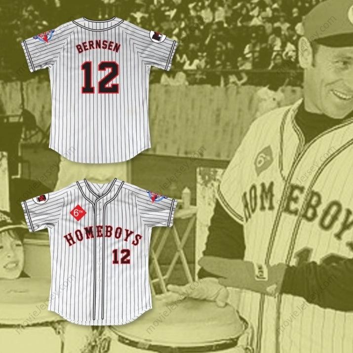 Custom Any Name Number CORBIN BERNSEN 12 HOMEBOYS PINSTRIPED BASEBALL JERSEY 6TH ANNUAL ROCK N' JOCK SOFTBALL CHALLENGE 1995 Top Stitched S-6XL