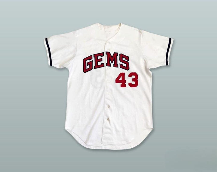 Custom Any Name Number FALLS GEMS 43 WHITE BASEBALL JERSEY Top Stitched S-6XL