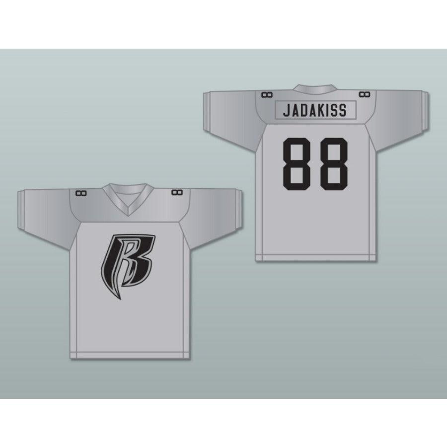 CUSTOM ANY Name Number JADAKISS ROUGH RYDERS 88 SILVER Football Jersey Top Stitched S-6XL