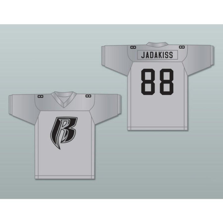 CUSTOM ANY Name Number JADAKISS ROUGH RYDERS 88 SILVER Football Jersey Top Stitched S-6XL