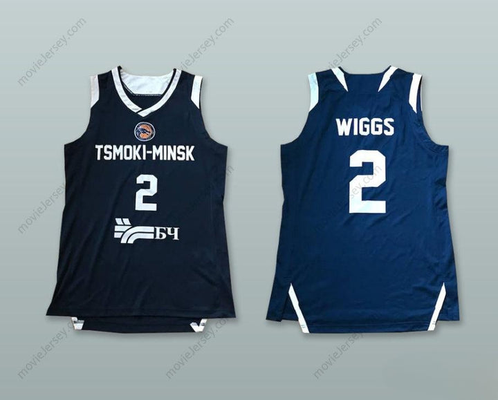 CUSTOM ANY Name Number SEKOU WIGGS 2 BC TSMOKI-MINSK BELARUS NAVY BLUE BASKETBALL JERSEY Top Stitched S-6XL