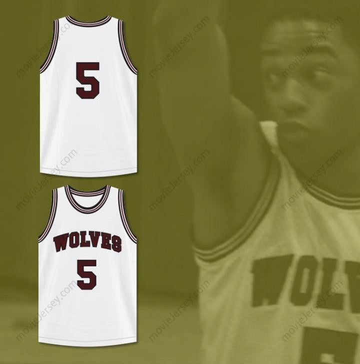 CUSTOM ANY Name Number HAKIM 5  HIGH SCHOOL WHITE BASKETBALL JERSEY Top Stitched S-6XL