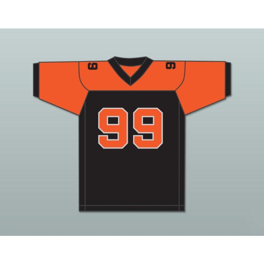 CUSTOM ANY WITH PATCHES ORC FOGTEETH DORGHU 99 ORANGE/BLACK FOOTBALL JERSEY Top Stitched S-6XL