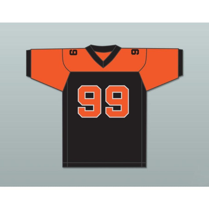 CUSTOM ANY WITH PATCHES ORC FOGTEETH DORGHU 99 ORANGE/BLACK FOOTBALL JERSEY Top Stitched S-6XL