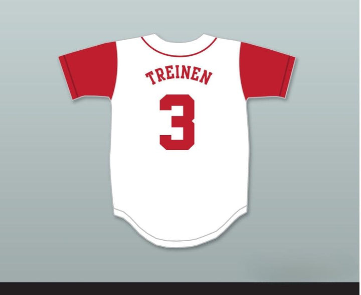 Custom Any Name Number BLAKE TREINEN 3   HIGH SCHOOL INDIANS WHITE BASEBALL JERSEY 2 Top Stitched S-6XL