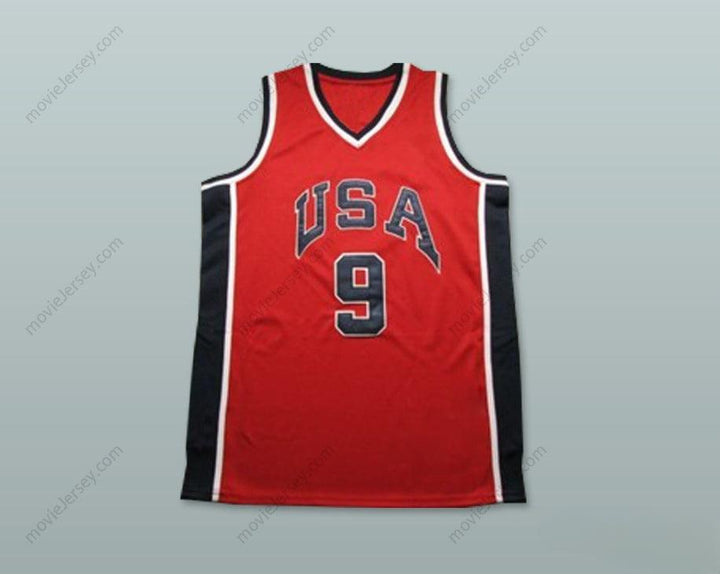 CUSTOM ANY Name Number MICHAEL 9 TEAM USA RED BASKETBALL JERSEY Top Stitched S-6XL