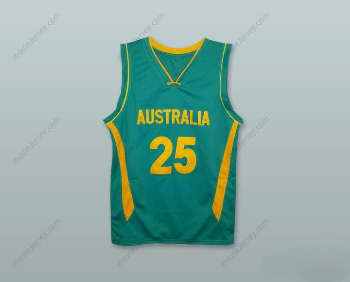 CUSTOM ANY Name Number BEN SIMMONS 25 AUSTRALIA NATIONAL TEAM GREEN BASKETBALL JERSEY Top Stitched S-6XL