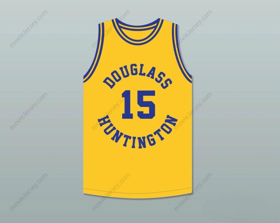 CUSTOM ANY Name Number HAL GREER 15 FREDERICK DOUGLASS JUNIOR AND SENIOR HIGH SCHOOL TIGERS YELLOW GOLD BASKETBALL JERSEY 1 Top Stitched S-6XL