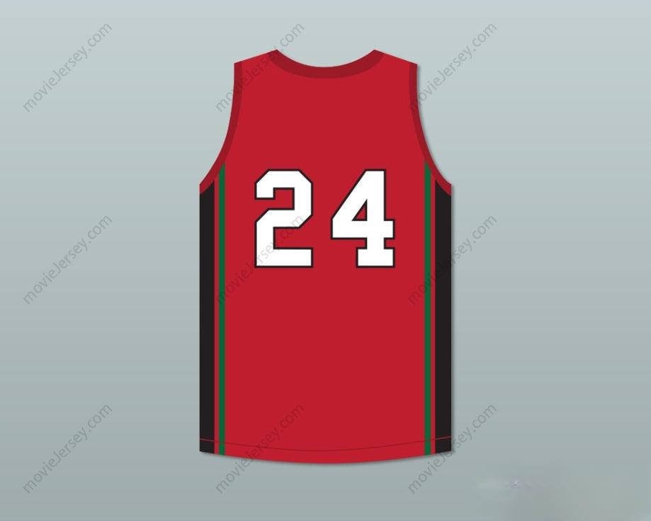 CUSTOM ANY Name Number MALCOLM X 24 RED BASKETBALL JERSEY Top Stitched S-6XL