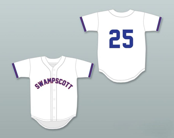 Custom Any Name Number PLAYER 25  HIGH SCHOOL WHITE BASEBALL JERSEY Top Stitched S-6XL