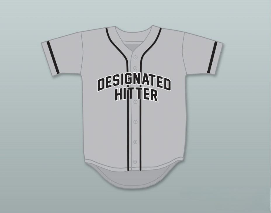 Custom Any Name Number DESIGNATED HITTER 9 GRAY BASEBALL JERSEY Top Stitched S-6XL